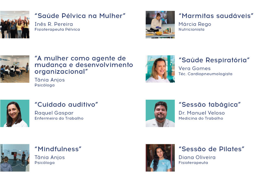 Workshops de
promoção de saúde, atividades desenvolvidas nas diversas empresas